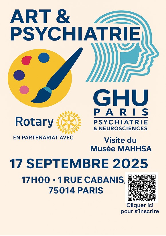 20250419 Affiche conférence Art et Psychiatrie avec QR-Code